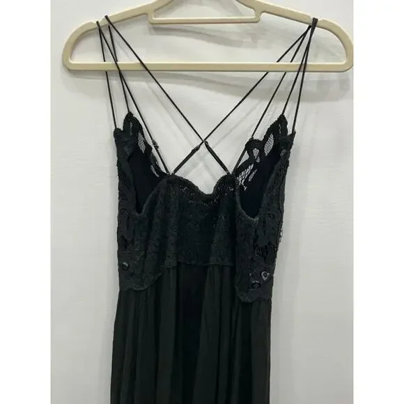 adella slip dress black FP One Adella Maxi Slip